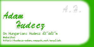 adam hudecz business card